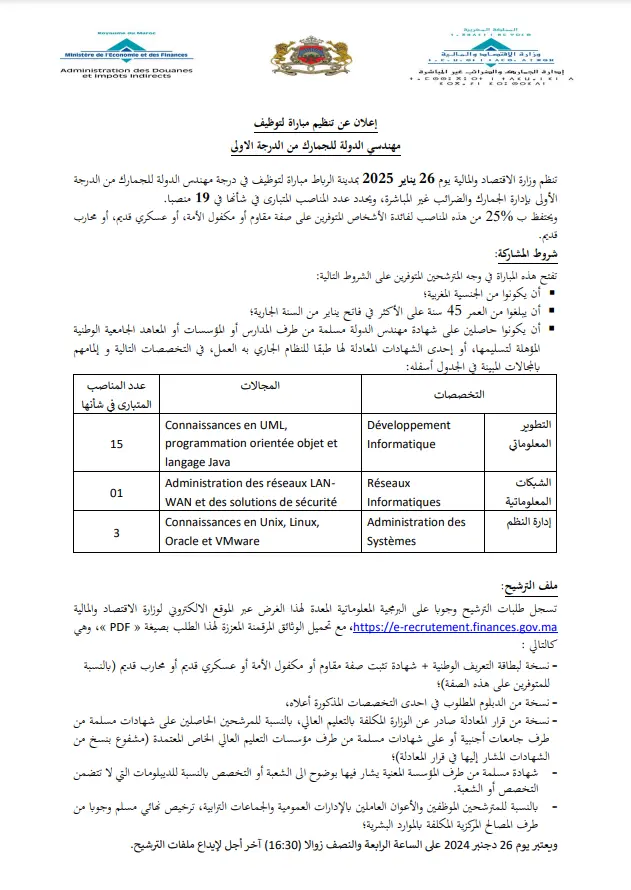 جمارك المغرب 2025